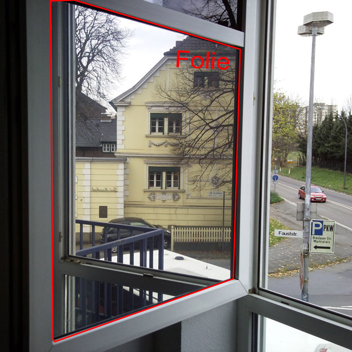 Spiegelfolie Spionspiegelfolie 1,52m x 1m Sonnenschutz